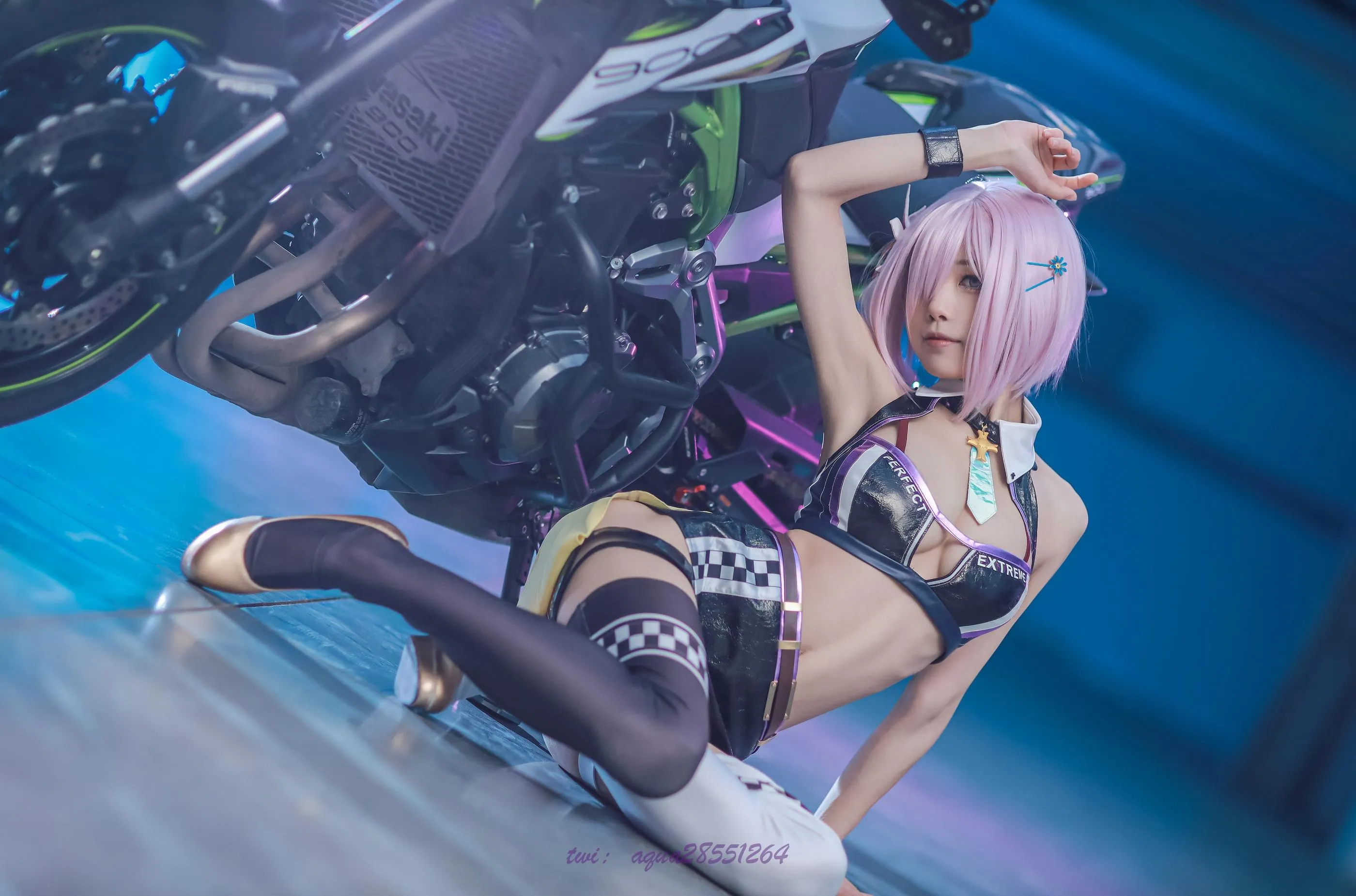水淼Aqua – NO.97 玛修-同人机车装 [38P]插图9